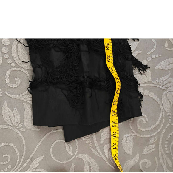 Vintage 1950s black Fringe Flapper style dress - Picture 11 of 11